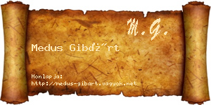 Medus Gibárt névjegykártya